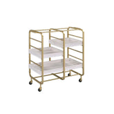 Vorrik Gold & White-Washed Serving Cart Model 98412 By ACME Furniture